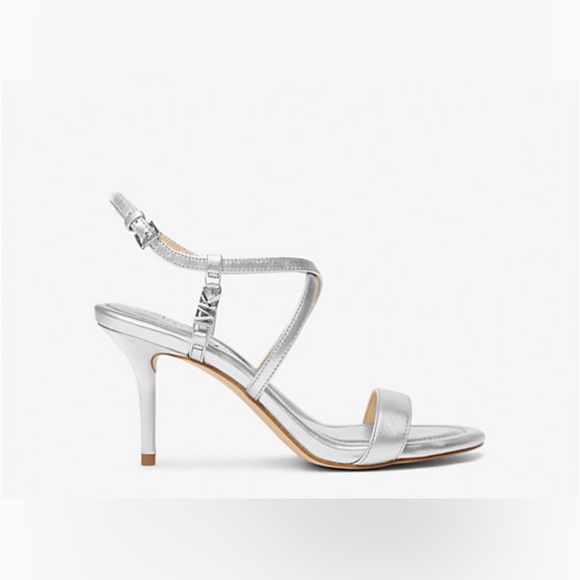 Michael Kors Metallic Silver Leather Sandals – Size 9 – Brand New - Picture 3 of 11